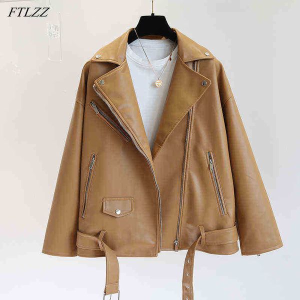 ftlzz spring autumn loose soft faux leather jacket women moto bike pu leather jacket lapel drop shoulder locomotive style outfit j220727, Black
ftlzz spring autumn loose soft faux leather jacket women moto bike pu leather jacket lapel drop shoulder locomotive style outfit j220727, Black