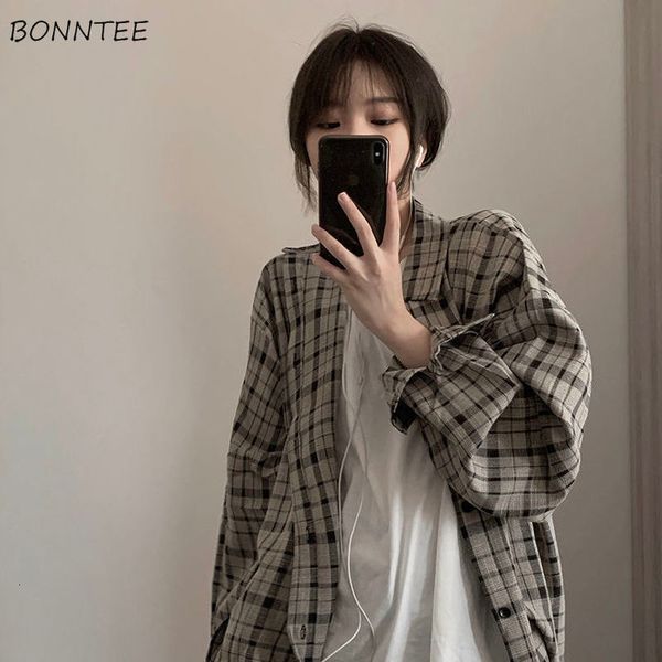 women's jackets women retro plaid ins chic all-match basic teens outwear clothing fall harajuku couples coats single breasted 221115, Black;brown
women's jackets women retro plaid ins chic all-match basic teens outwear clothing fall harajuku couples coats single breasted 221115, Black;brown
