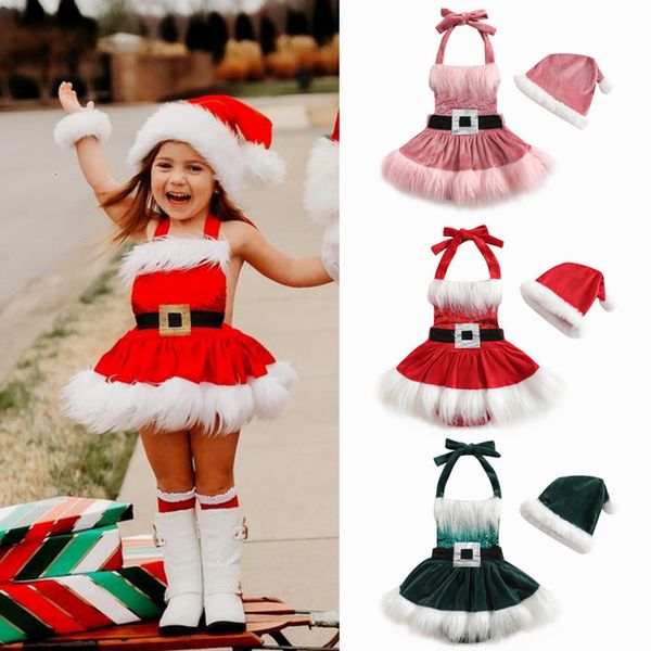 rompers 0-24m baby girls christmas dress fur trim sequin halter sleeveless a-line party princess infant santa hat 221115, Blue
rompers 0-24m baby girls christmas dress fur trim sequin halter sleeveless a-line party princess infant santa hat 221115, Blue
