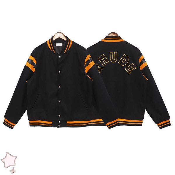 fleece 2022 rhude jacket lightning patch leather design men's women's autumn winter loose hip-hop woolen coat n1yi, Black
fleece 2022 rhude jacket lightning patch leather design men's women's autumn winter loose hip-hop woolen coat n1yi, Black