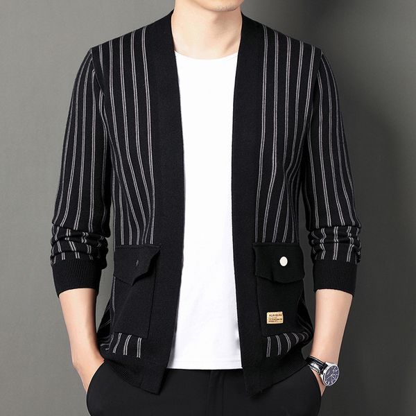 men's sweaters autumn knit cardigan men korean fashion striped thin slim sweater coat jacket business casual knit cardigan men's c, White;black
men's sweaters autumn knit cardigan men korean fashion striped thin slim sweater coat jacket business casual knit cardigan men's c, White;black