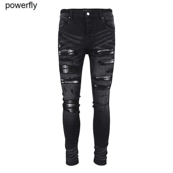 men's jeans designer amirs enters select new black series flowers patchwork washed worn fashion streetwear jeans, Blue
men's jeans designer amirs enters select new black series flowers patchwork washed worn fashion streetwear jeans, Blue