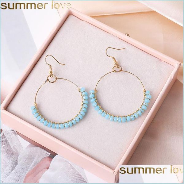 hoop huggie bohemian round circle beads earrings fashion handmade gold color big earing for women party wedding holiday jewelry dr dh4gq, Golden;silver
hoop huggie bohemian round circle beads earrings fashion handmade gold color big earing for women party wedding holiday jewelry dr dh4gq, Golden;silver