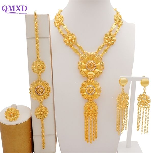 wedding jewelry sets luxury crystal flower dubai gold color for women bridal long tassel necklace african arab party gifts 221115, Slivery;golden
wedding jewelry sets luxury crystal flower dubai gold color for women bridal long tassel necklace african arab party gifts 221115, Slivery;golden