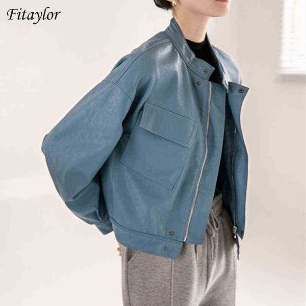 fitaylor spring new arrival women faux leather jacket ladies moto biker street jacket bags loose short pu leather jacket j220727, Black
fitaylor spring new arrival women faux leather jacket ladies moto biker street jacket bags loose short pu leather jacket j220727, Black