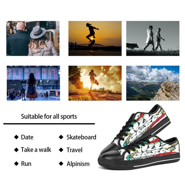 diy custom shoes classic canvas skateboard casual accept triple black customization uv printing low cut mens womens sports sneakers waterpro
diy custom shoes classic canvas skateboard casual accept triple black customization uv printing low cut mens womens sports sneakers waterpro