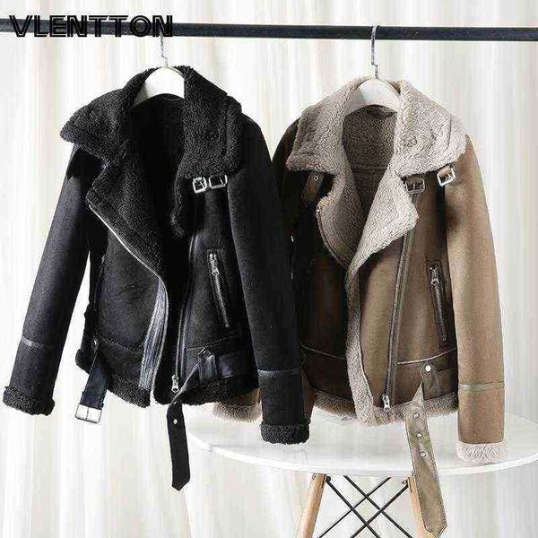 winter new women thick warm vintage suede lamb wool biker jackets jacket chic sharpening casual loose faux leather outfit female j220727, Black
winter new women thick warm vintage suede lamb wool biker jackets jacket chic sharpening casual loose faux leather outfit female j220727, Black