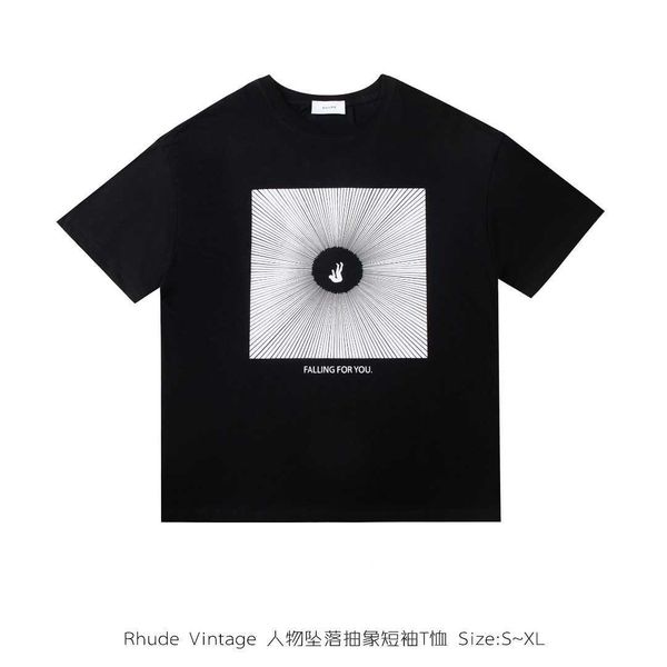 rhude correct vintage character degenerate abstract men's and women's short sleeved, White;black
rhude correct vintage character degenerate abstract men's and women's short sleeved, White;black