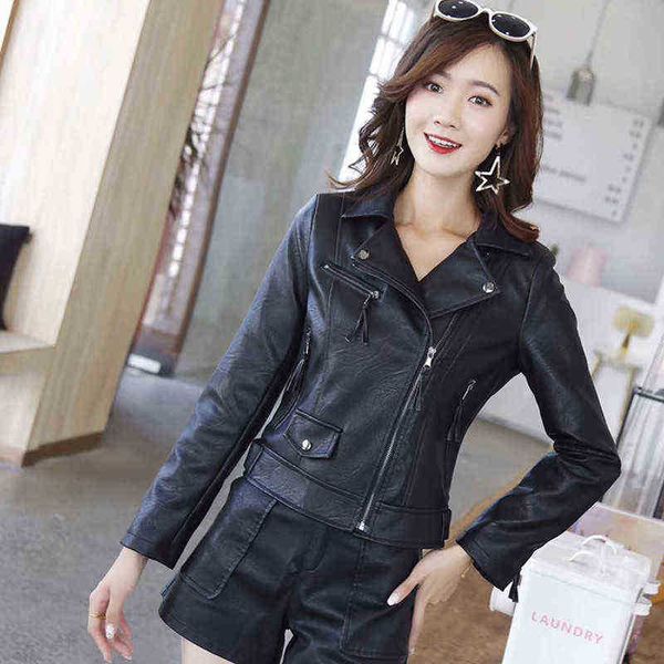 2020 new autumn women pu leather jacket woman zipper short jacket female black punk bomber faux leather outfit spring blazer j220727
2020 new autumn women pu leather jacket woman zipper short jacket female black punk bomber faux leather outfit spring blazer j220727