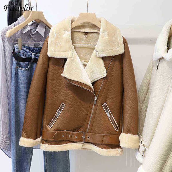 fitaylor winter women fur leather jacket faux lamb leather jacket thick faux leather fur sheepskin warm locomotive outrun j220727, Black
fitaylor winter women fur leather jacket faux lamb leather jacket thick faux leather fur sheepskin warm locomotive outrun j220727, Black