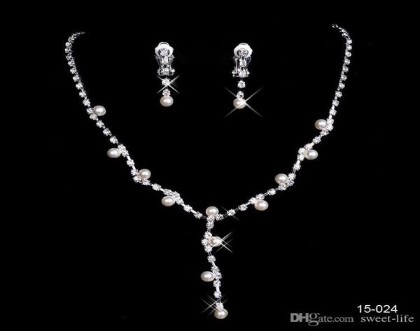 15024 elegant silver plated pearl rhinestone bridal necklace earrings jewelry set accessories for prom evening party7551155, White
15024 elegant silver plated pearl rhinestone bridal necklace earrings jewelry set accessories for prom evening party7551155, White