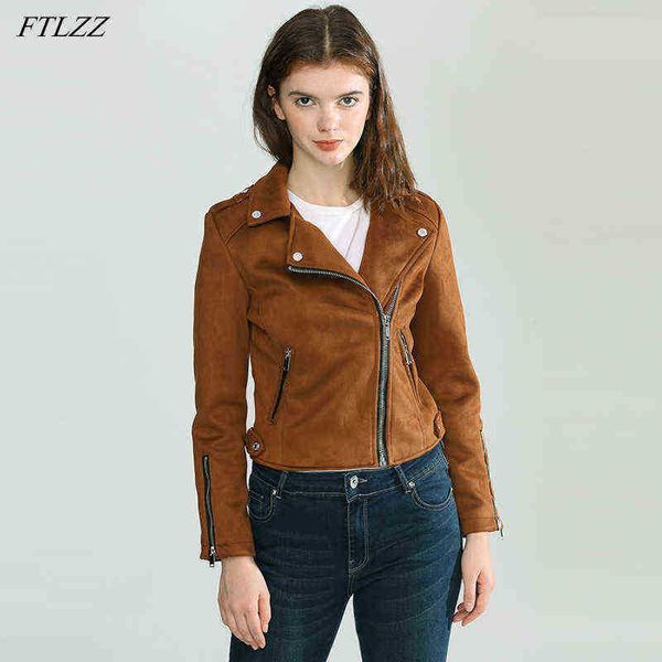 ftlzz new women faux suede leather jacket casual female zipper punk streetwear jacket vintage motorcycle jacket j220727, Black
ftlzz new women faux suede leather jacket casual female zipper punk streetwear jacket vintage motorcycle jacket j220727, Black