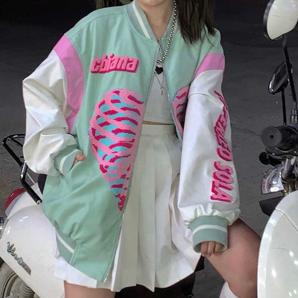 women's jackets oversized women's bomber jacket high street hip hop baseball uniforms street summer casual coat loose stitching ja, Black;brown
women's jackets oversized women's bomber jacket high street hip hop baseball uniforms street summer casual coat loose stitching ja, Black;brown
