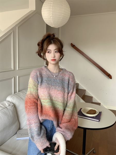 fashion women's sweater candy color loose sleeve warm round neck beautiful winter knit wear soft pullover top, White;black
fashion women's sweater candy color loose sleeve warm round neck beautiful winter knit wear soft pullover top, White;black