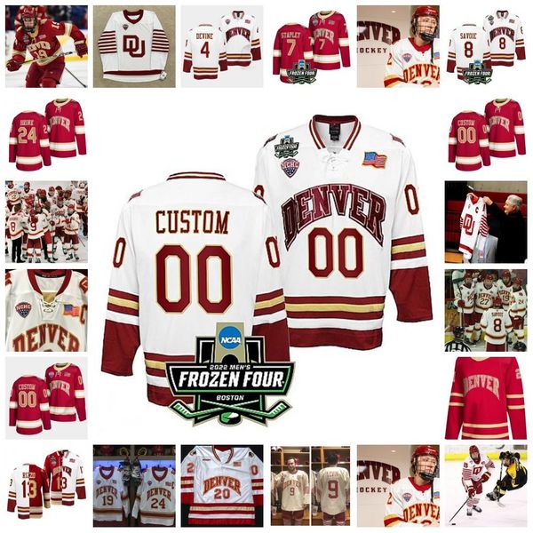 2022 ncaa frozen four championship custom denver pioneers du ice hockey jersey 35 adam berkhoel 21 kevin doell 20 connor james 20 aaron mack, Black;red
2022 ncaa frozen four championship custom denver pioneers du ice hockey jersey 35 adam berkhoel 21 kevin doell 20 connor james 20 aaron mack, Black;red