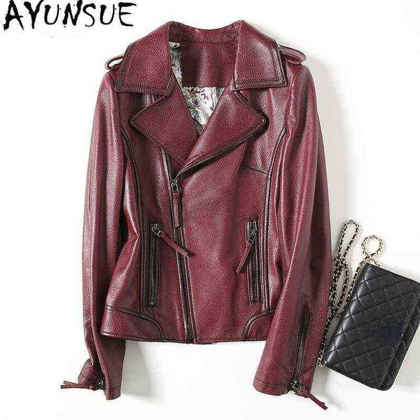ayunsue 100 genuine leather jacket female spring autumn 2021 women sheepskin jacket short biker jackets casaco feminino gxy593 j220727, Black
ayunsue 100 genuine leather jacket female spring autumn 2021 women sheepskin jacket short biker jackets casaco feminino gxy593 j220727, Black