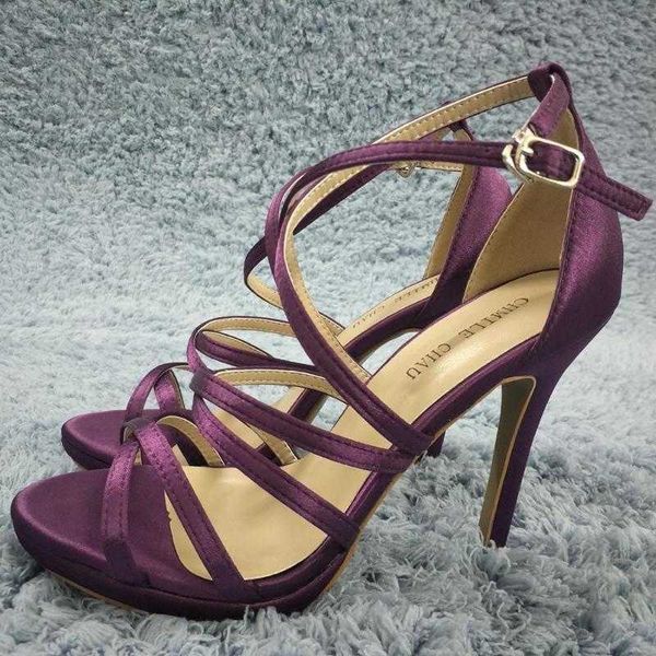 dress shoes high heel sandals lady shoe women stiletto thin ankle strap open toe purple satin fashion party bridals ball, Black
dress shoes high heel sandals lady shoe women stiletto thin ankle strap open toe purple satin fashion party bridals ball, Black