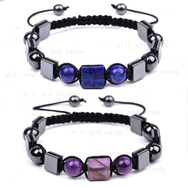 square natural stone beaded strand bracelet string adjustable braided amethyst lapis rhodolite bracelets wristband for men women fashion jew, Black
square natural stone beaded strand bracelet string adjustable braided amethyst lapis rhodolite bracelets wristband for men women fashion jew, Black