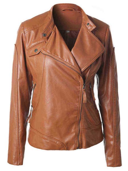 ailegogo 2022 autumn winter women moto biker pu faux leather jacket streetwear female solid color slim fit zipper coat outfit j220727, Black
ailegogo 2022 autumn winter women moto biker pu faux leather jacket streetwear female solid color slim fit zipper coat outfit j220727, Black