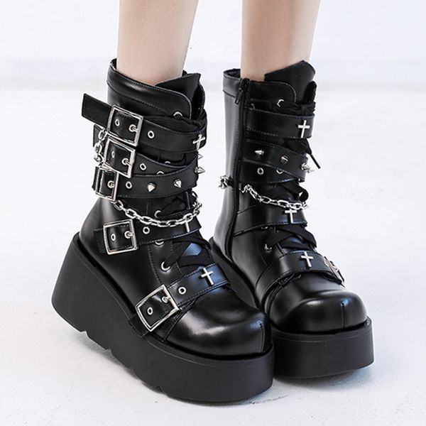 boots punk metal buckle platfom ankle boots women autumn pu leather chunky heels gothic shoes woman thick bottom motorcycle botas 221114, Black
boots punk metal buckle platfom ankle boots women autumn pu leather chunky heels gothic shoes woman thick bottom motorcycle botas 221114, Black