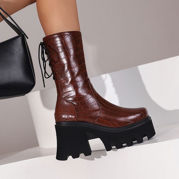 boots winter wedges platform ankle boots women's shoes pu leather british style motorcycle boots 221114, Black
boots winter wedges platform ankle boots women's shoes pu leather british style motorcycle boots 221114, Black