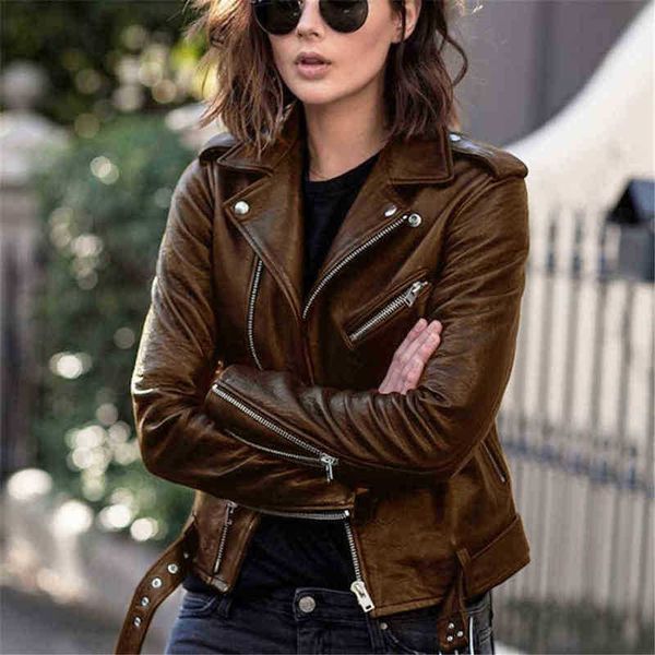 spring autumn leather short jacket solid female moto biker jackets punk women cool faux leather jacket long sleeves zipper jacket j220727, Black
spring autumn leather short jacket solid female moto biker jackets punk women cool faux leather jacket long sleeves zipper jacket j220727, Black
