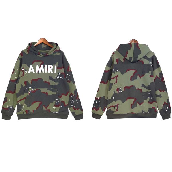 men hoody fashion amri hoodie designer cotton autumn winter camouflage hand-painted hooded sweater women loose ins hip hop couple casual coa, Black 
men hoody fashion amri hoodie designer cotton autumn winter camouflage hand-painted hooded sweater women loose ins hip hop couple casual coa, Black