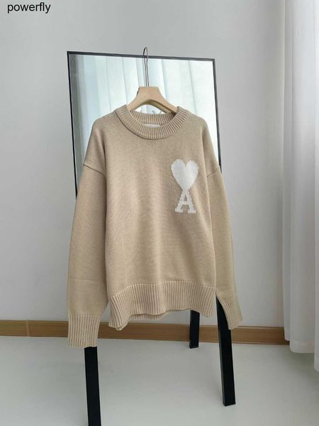 men's sweaters designer amis love sweater women's round neck warm pure color casual fashion streetwear sweaters, White;black
men's sweaters designer amis love sweater women's round neck warm pure color casual fashion streetwear sweaters, White;black