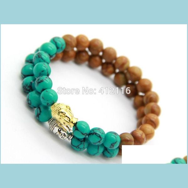 charm bracelets new design summer bracelets wholesale wood grain stone turquoise beads gold and sier buddha bracelets mens gift dro dhgf1, Golden;silver
charm bracelets new design summer bracelets wholesale wood grain stone turquoise beads gold and sier buddha bracelets mens gift dro dhgf1, Golden;silver