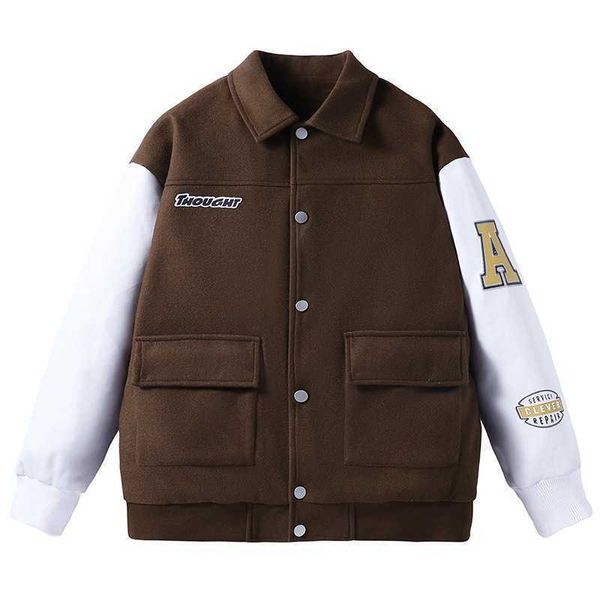 mens designer varsity baseball jackets men clothing women bomber coats harajuku japanese racer streetwear motorcycle coat jk, Black;brown
mens designer varsity baseball jackets men clothing women bomber coats harajuku japanese racer streetwear motorcycle coat jk, Black;brown