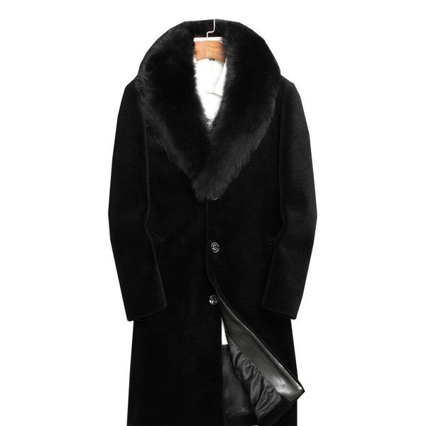 men's wool blends autumn and winter imitation mink coat men's tidy long section fur selfcultivation artificial 221116, Black
men's wool blends autumn and winter imitation mink coat men's tidy long section fur selfcultivation artificial 221116, Black