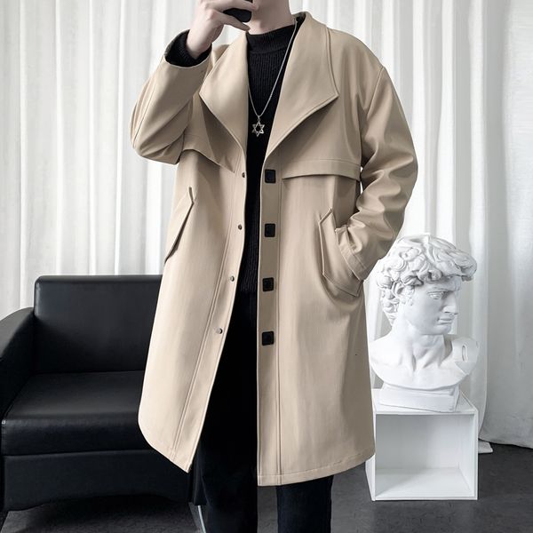 men's jackets streetwear spring autumn turndown collar trench coat men fashion windbreaker long men's jacket 221116, Black;brown
men's jackets streetwear spring autumn turndown collar trench coat men fashion windbreaker long men's jacket 221116, Black;brown