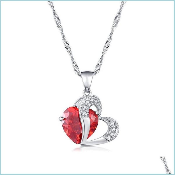 pendant necklaces red diamond heart pendant necklaces copper sier chains women necklace wedding fashion jewelry gift drop delivery pe dhbqo, Silver
pendant necklaces red diamond heart pendant necklaces copper sier chains women necklace wedding fashion jewelry gift drop delivery pe dhbqo, Silver