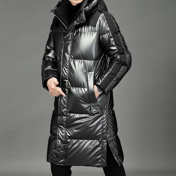 men's down parkas men winter down jacket long parka coat white duck down coat men outwear fashion glossy jacket hooded thick warm overc, Black
men's down parkas men winter down jacket long parka coat white duck down coat men outwear fashion glossy jacket hooded thick warm overc, Black