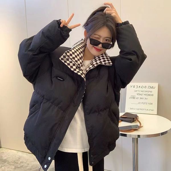women's down winter jacket women new short womens parkas thicken outerwear solid long sleeve coats zipper office lady female loose, Black
women's down winter jacket women new short womens parkas thicken outerwear solid long sleeve coats zipper office lady female loose, Black