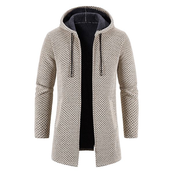 men's wool blends woolen coat men hooded casual knitting sweater cardigan zipper solid business keep warm winter sweater hoodie 221116, Black
men's wool blends woolen coat men hooded casual knitting sweater cardigan zipper solid business keep warm winter sweater hoodie 221116, Black