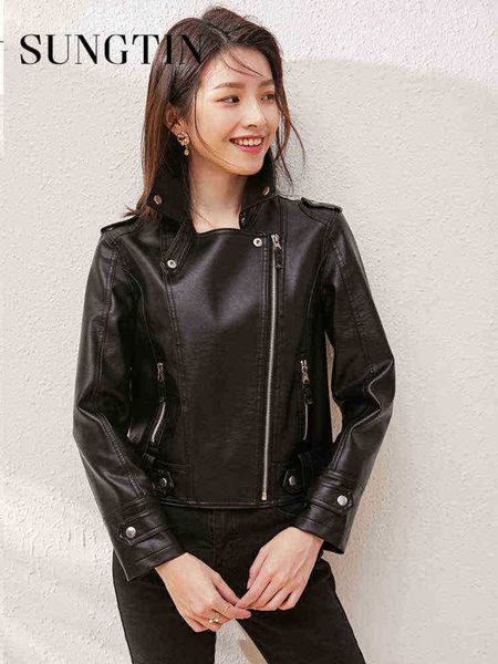 sungtin faux leather jacket women 2022 spring autumn fashion slim moto biker jackets female korean streetwear pu casual clothing j220727, Black
sungtin faux leather jacket women 2022 spring autumn fashion slim moto biker jackets female korean streetwear pu casual clothing j220727, Black