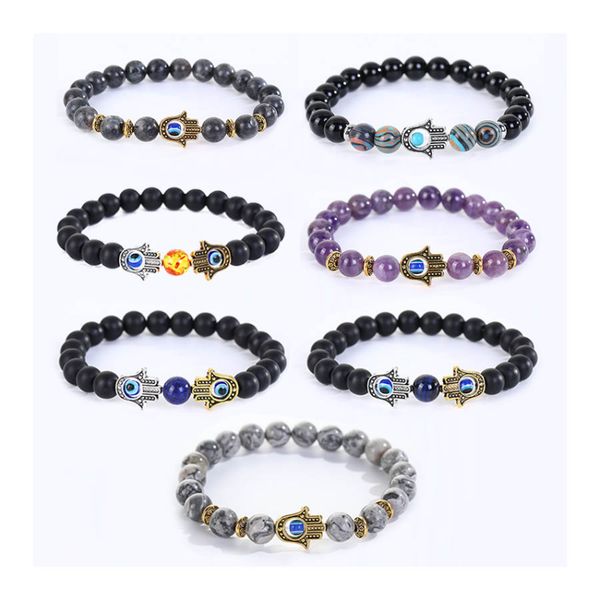 natural stone beaded bracelet wristband strand amethyst map stone buddha's hand blue eye charm bracelets for women fashion jewelry, Black
natural stone beaded bracelet wristband strand amethyst map stone buddha's hand blue eye charm bracelets for women fashion jewelry, Black
