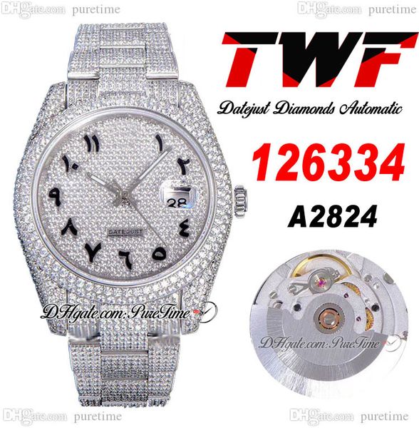 twf v3 full diamonds a2824 automatic mens watch black arabic script paved diamond dial and fully iced out 904l steel bracelet watches pureti, Slivery;brown
twf v3 full diamonds a2824 automatic mens watch black arabic script paved diamond dial and fully iced out 904l steel bracelet watches pureti, Slivery;brown
