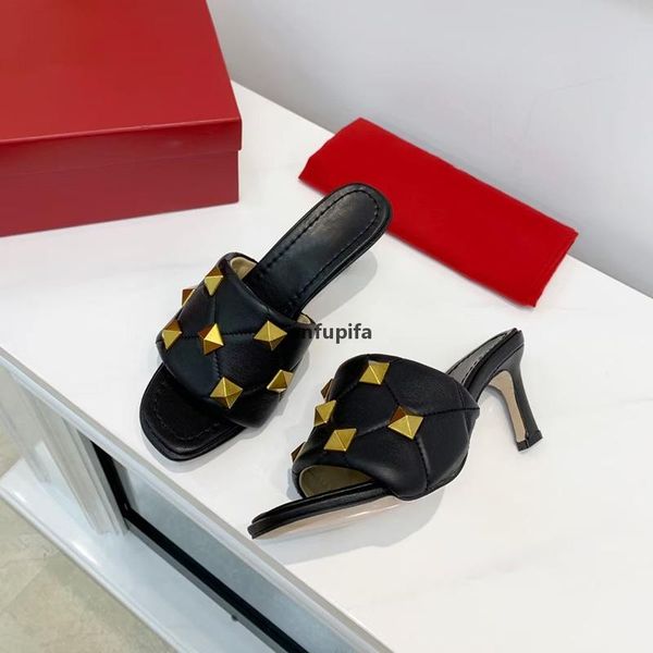 shoes designer roman stud slide sandal women 65mm high heels nappa rivet flat slippers ladies wedding summer valentinoes valentinoity fpw, Black
shoes designer roman stud slide sandal women 65mm high heels nappa rivet flat slippers ladies wedding summer valentinoes valentinoity fpw, Black