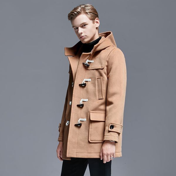 men's wool blends horn button men's college style hooded woolen coat thick loosefit england cashmere wool middle long mens coats a, Black
men's wool blends horn button men's college style hooded woolen coat thick loosefit england cashmere wool middle long mens coats a, Black