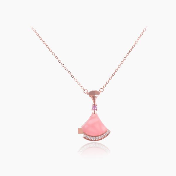 divas dream sweet pink dress designer pendant necklaces fan shape skirt diamond white green black chalcedony womens elegant jewelry valentin, Silver
divas dream sweet pink dress designer pendant necklaces fan shape skirt diamond white green black chalcedony womens elegant jewelry valentin, Silver