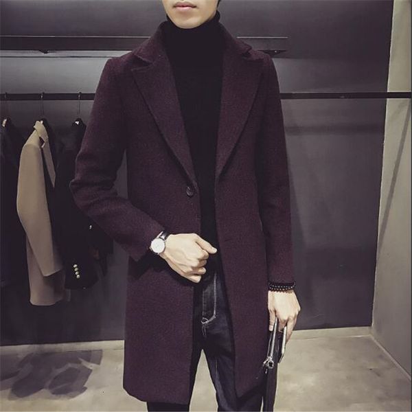 men's wool blends woolen coat korean youth slim fit medium long windbreaker men's fashion men's woolen coat 221116, Black
men's wool blends woolen coat korean youth slim fit medium long windbreaker men's fashion men's woolen coat 221116, Black