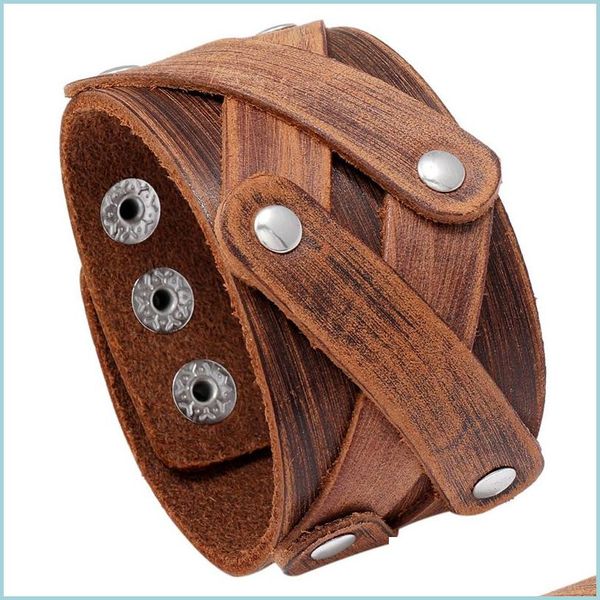 bangle wide leather cross bangle cuff button adjustable bracelet wristand for men women fashion jewelry drop delivery bracelets dhmtj, Black
bangle wide leather cross bangle cuff button adjustable bracelet wristand for men women fashion jewelry drop delivery bracelets dhmtj, Black