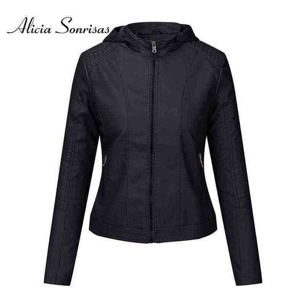 2021 winter new fleece lined women leather jacket allmatching hooded short jacket urban leisure warm autumn biker jacket j220727, Black
2021 winter new fleece lined women leather jacket allmatching hooded short jacket urban leisure warm autumn biker jacket j220727, Black