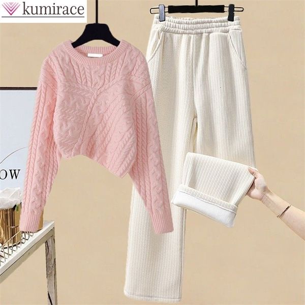 womens two piece pants winter asymmetric round neck long sleeve sweater flocking casual trousers twopiece set elegant coat 221115, White
womens two piece pants winter asymmetric round neck long sleeve sweater flocking casual trousers twopiece set elegant coat 221115, White
