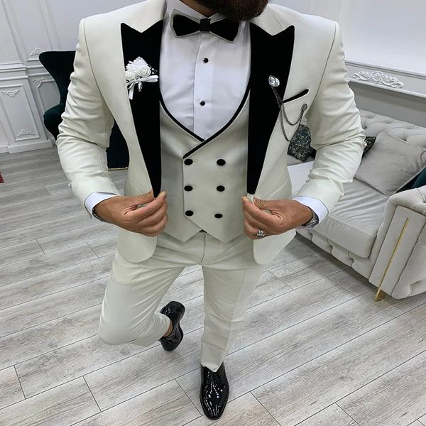three pieces white wedding tuxedos 2022 black shawl lapel waistcoat satin slim men formal party suits handsome elegant groom suits coat pant, Black;gray
three pieces white wedding tuxedos 2022 black shawl lapel waistcoat satin slim men formal party suits handsome elegant groom suits coat pant, Black;gray
