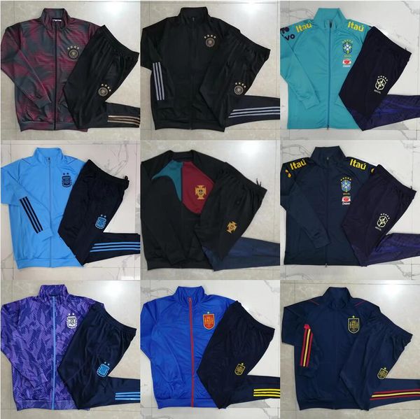 22 23 spain tracksuit jacket soccer jerseys germany 2022 2023 argentina brazil long set veste training suit uniform, Black
22 23 spain tracksuit jacket soccer jerseys germany 2022 2023 argentina brazil long set veste training suit uniform, Black