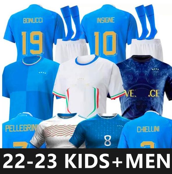 2022 2023 bonucci italys soccer jersey home away 22 23 jorginho insigne verratti men kids kit chiesa barella finals chiellini pellegrini imm, Black;yellow
2022 2023 bonucci italys soccer jersey home away 22 23 jorginho insigne verratti men kids kit chiesa barella finals chiellini pellegrini imm, Black;yellow