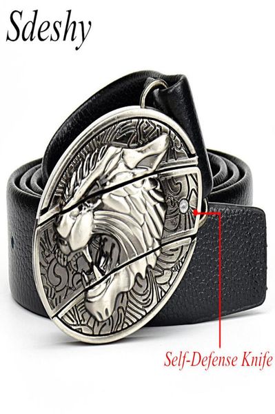 mutilfunction belt for men genuine leather cowhide belt novelty alloy buckle with a knife fashion punk style straps belt gift 2013159528, Black;brown
mutilfunction belt for men genuine leather cowhide belt novelty alloy buckle with a knife fashion punk style straps belt gift 2013159528, Black;brown